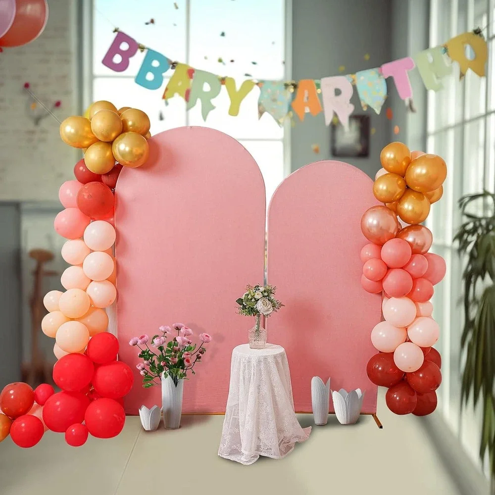 Pink(Dusty Rose) Backdrop Cover Stretchy Fabric Party Decor 7.2‎ ft. H x 4 W